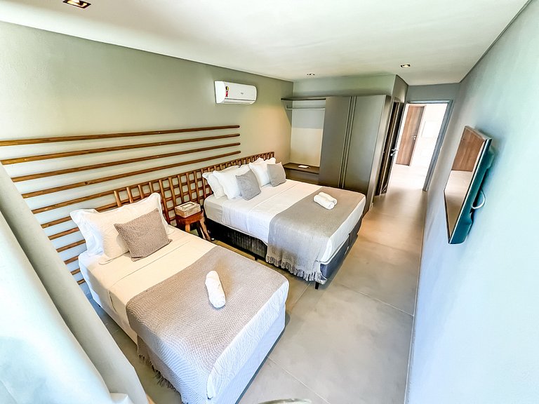 Casa Waua | PÉ NA AREIA, rooftop, borda infinita