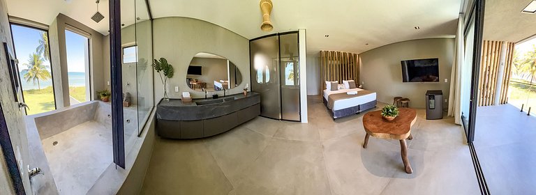 Casa Waua | PÉ NA AREIA, rooftop, borda infinita