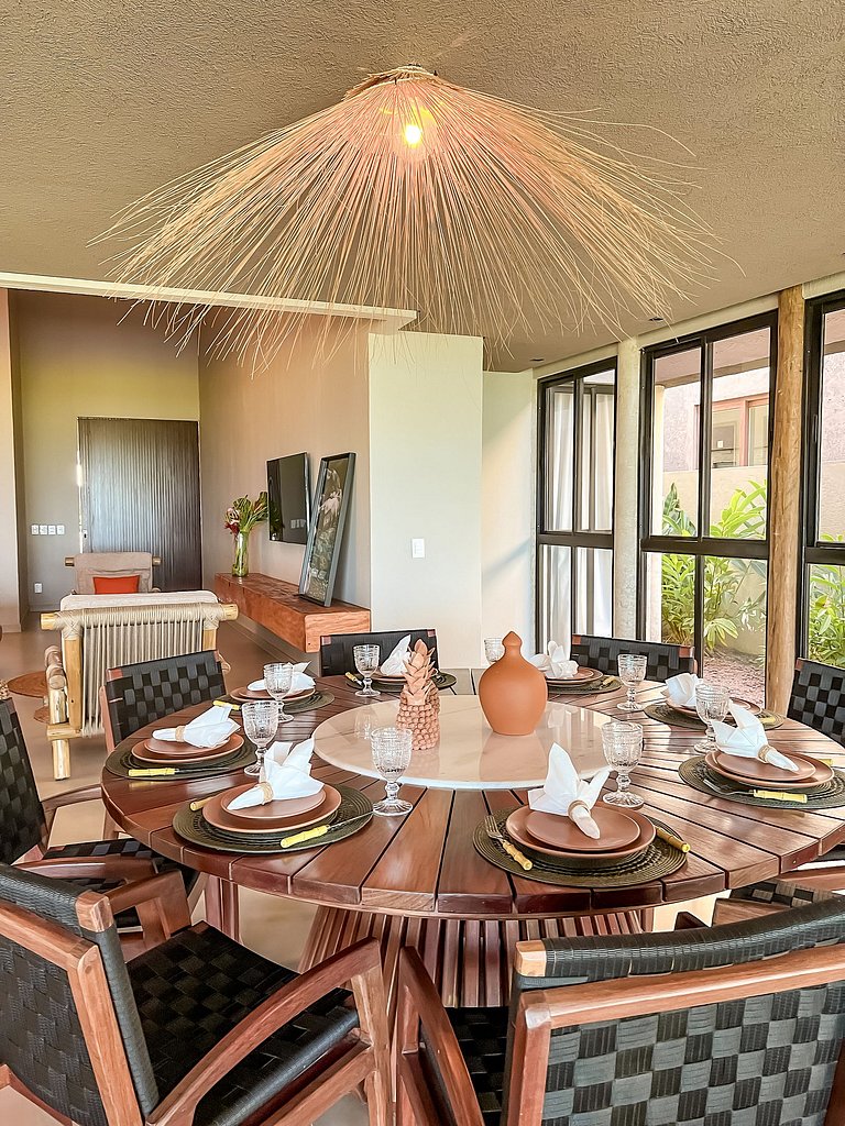 Casa Waua | PÉ NA AREIA, rooftop, borda infinita