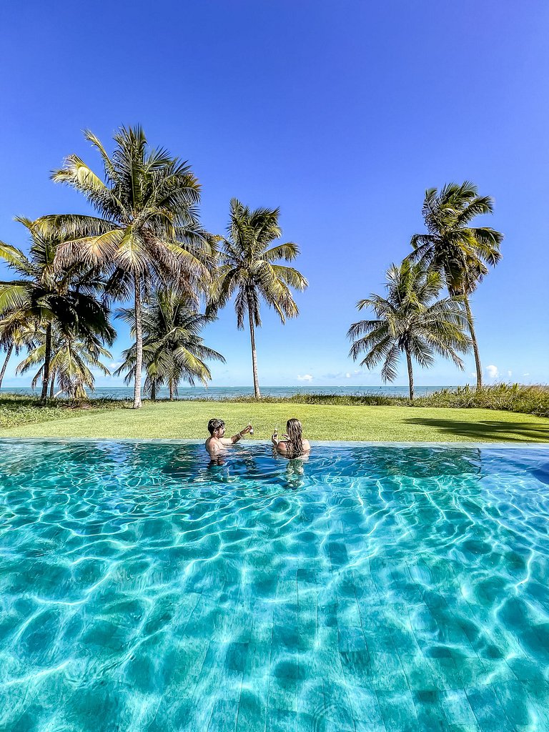 Casa Waua | PÉ NA AREIA, rooftop, borda infinita