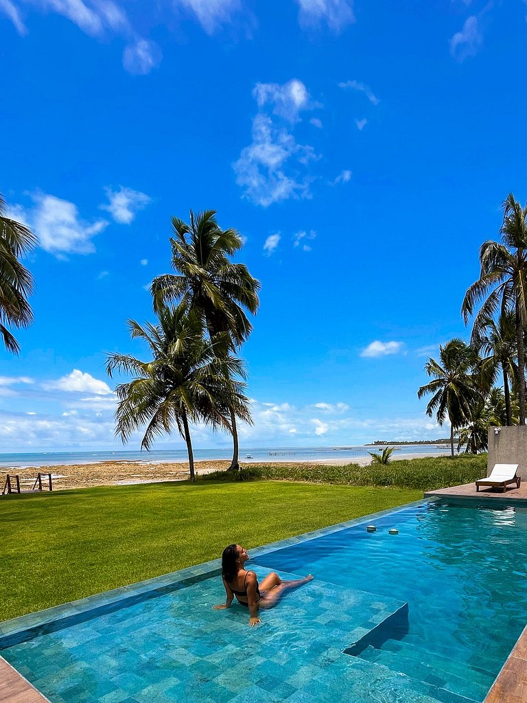 Casa Waua | PÉ NA AREIA, rooftop, borda infinita