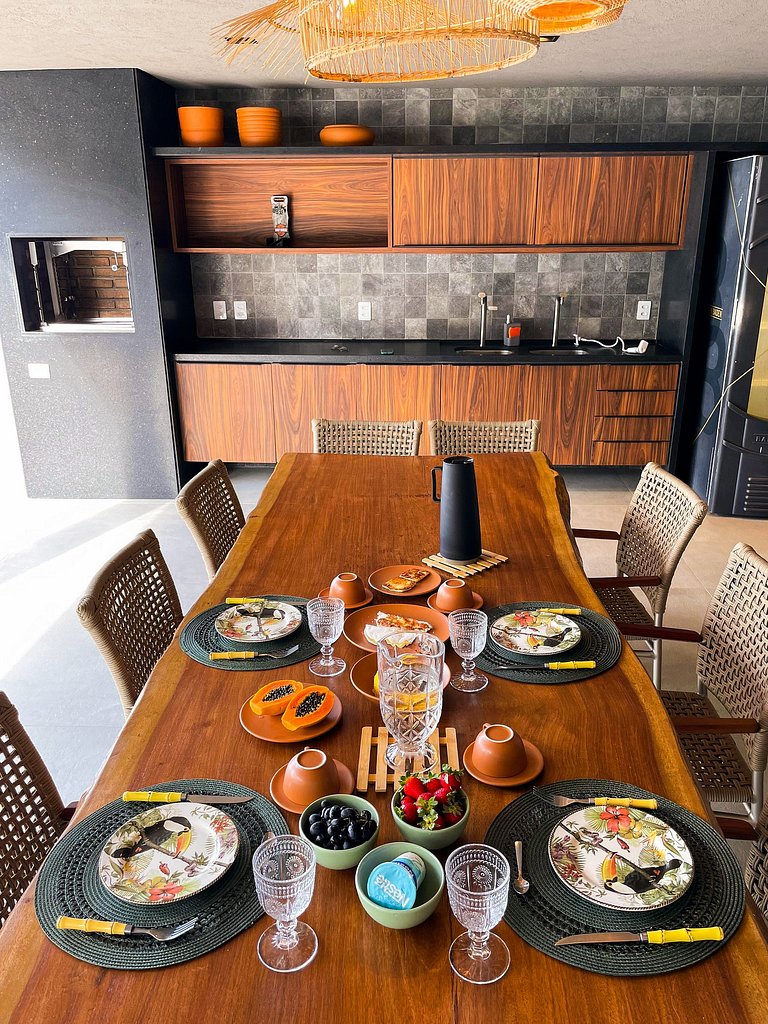 Casa Waua | PÉ NA AREIA, rooftop, borda infinita