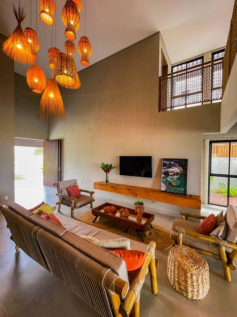 Casa Waua | PÉ NA AREIA, rooftop, borda infinita