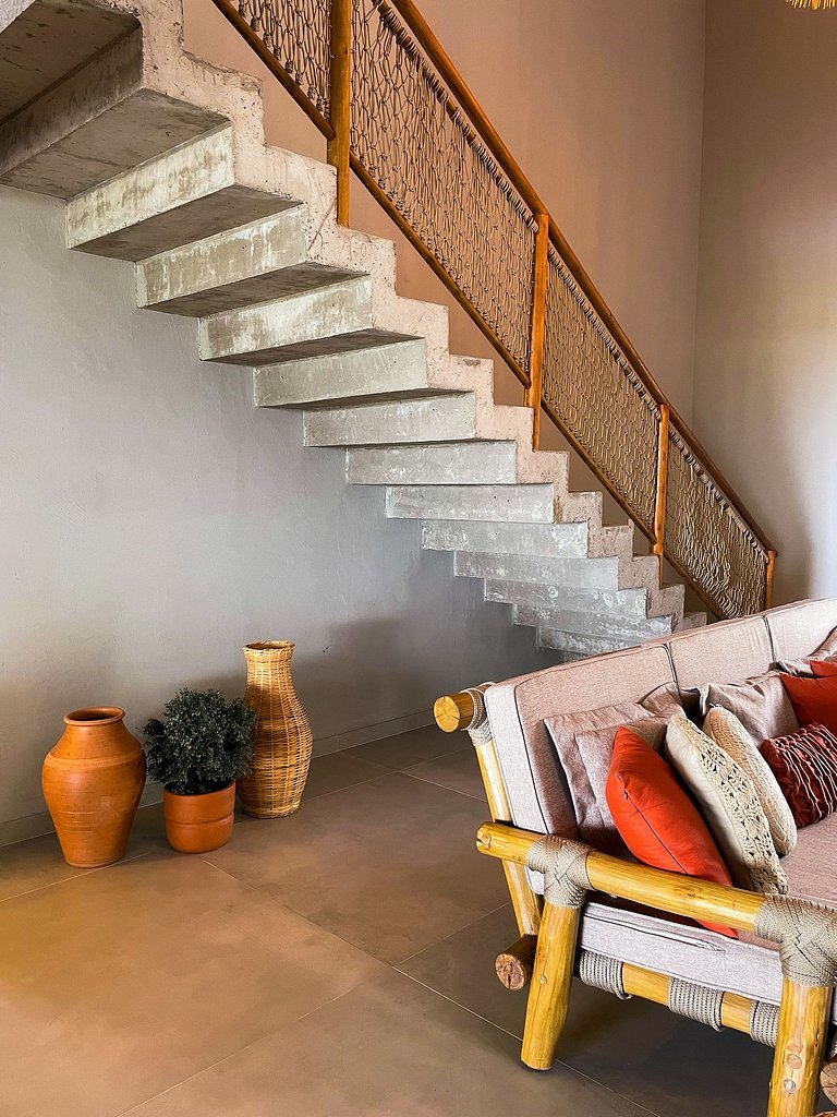Casa Waua | PÉ NA AREIA, rooftop, borda infinita