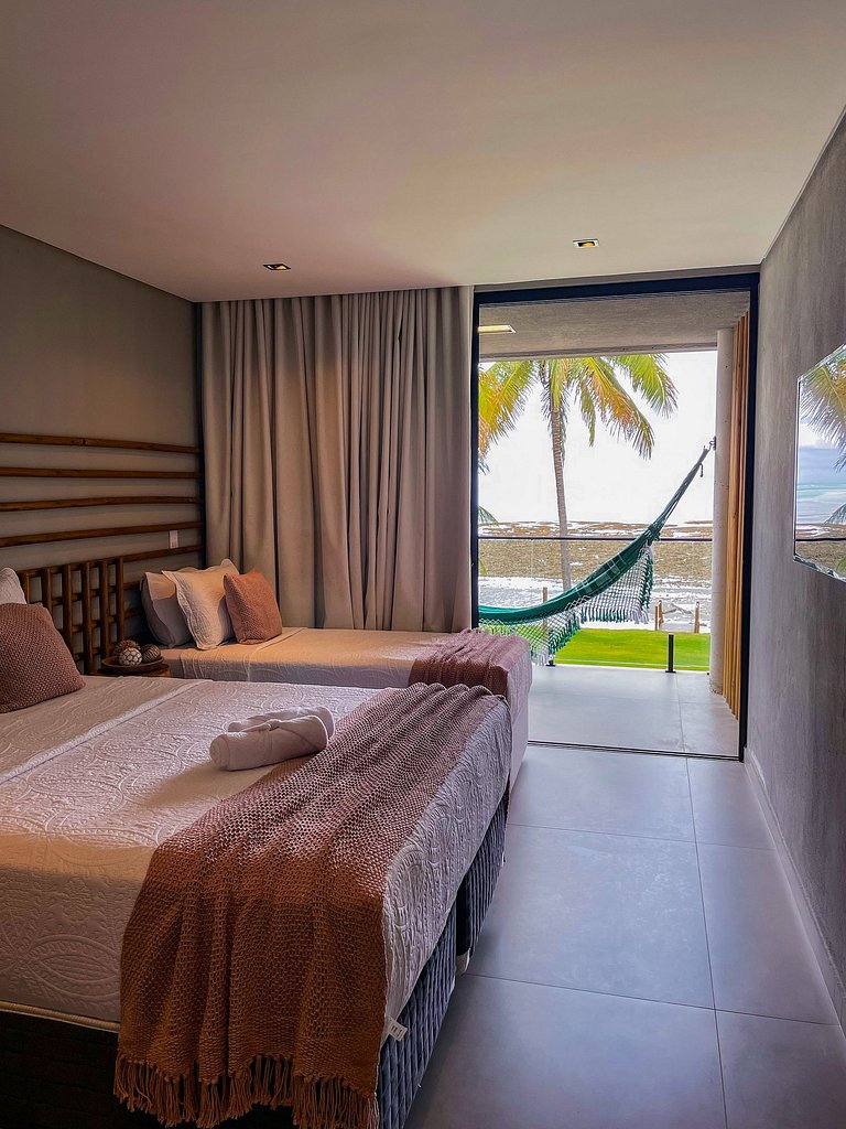 Casa Waua | PÉ NA AREIA, rooftop, borda infinita