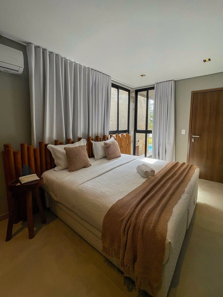 Casa Waua | PÉ NA AREIA, rooftop, borda infinita