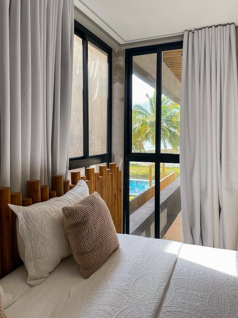 Casa Waua | PÉ NA AREIA, rooftop, borda infinita