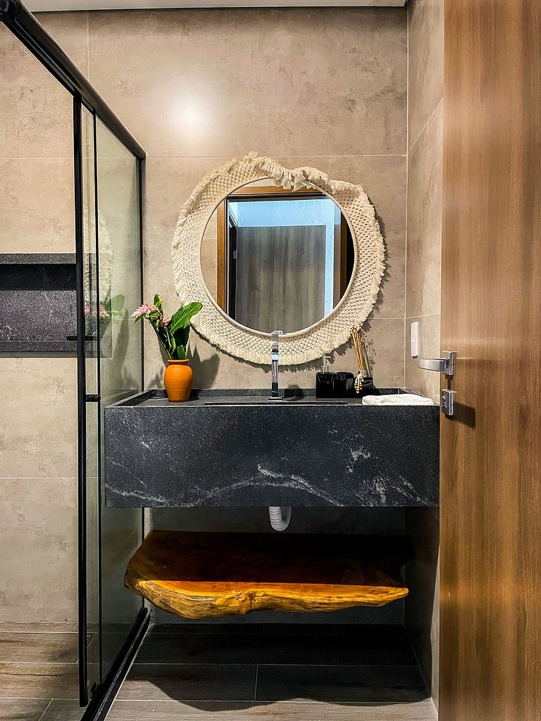 Casa Waua | PÉ NA AREIA, rooftop, borda infinita