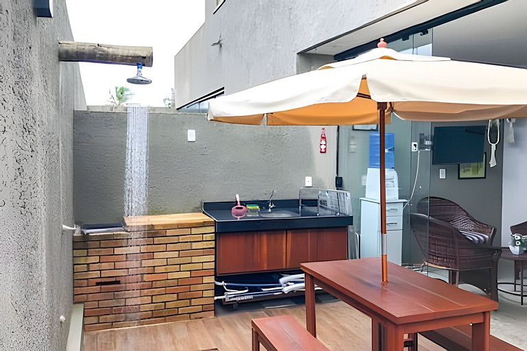 Casa a 150m da praia | Piscina e churrasqueira