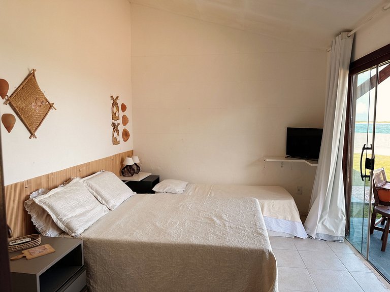 Casa Ilha| beira mar, piscina aquecida, 4 suítes