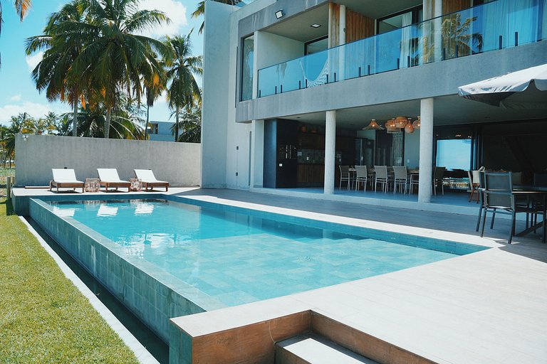 Casa Waua | PÉ NA AREIA, rooftop, borda infinita