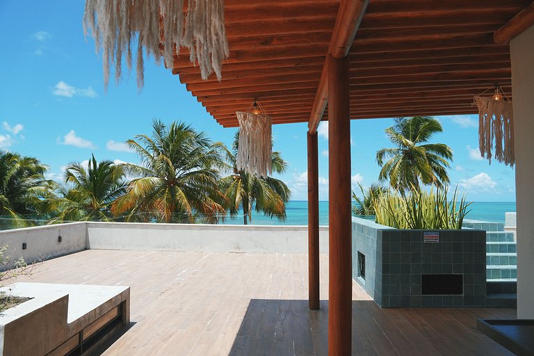 Casa Waua | PÉ NA AREIA, rooftop, borda infinita