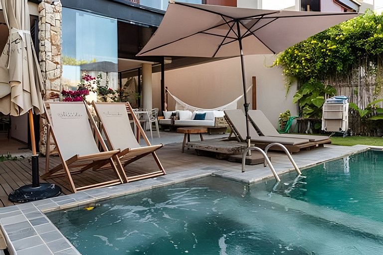 Casa Serena | 5 suítes, Vista mar, Piscina e hidro