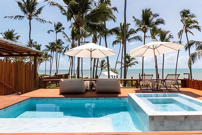 Casa Búzios | Pé na areia, 7 suítes sauna, piscina
