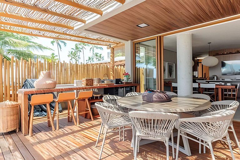 Casa Búzios | Pé na areia, 7 suítes sauna, piscina