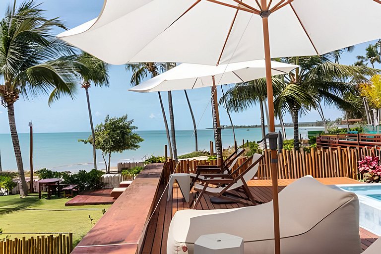 Casa Búzios | Pé na areia, 7 suítes sauna, piscina