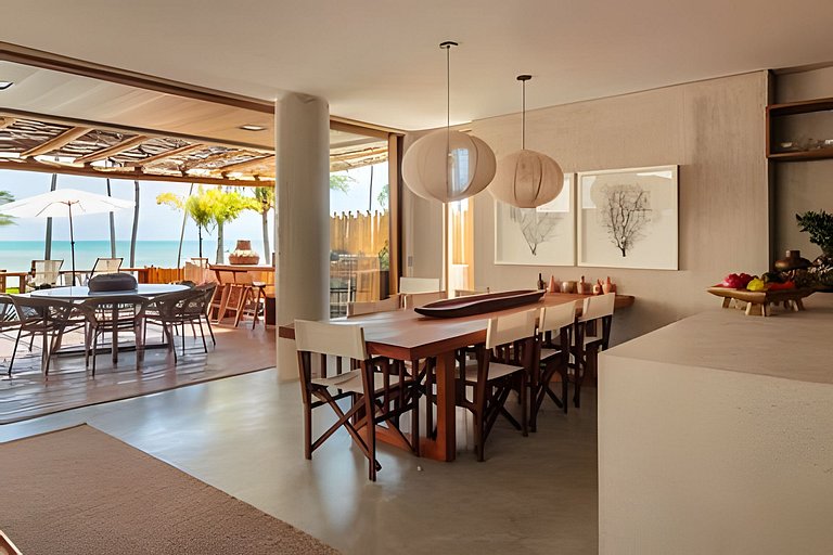 Casa Búzios | Pé na areia, 7 suítes sauna, piscina