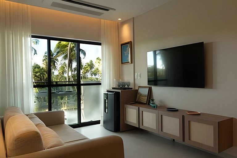 Ipioca Beach Resort | Apto vista mar climatizado