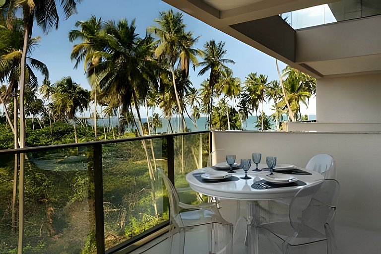 Ipioca Beach Resort | Apto vista mar climatizado