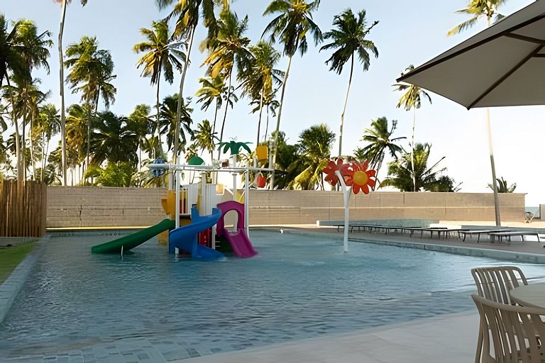 Ipioca Beach Resort | Apto vista mar climatizado
