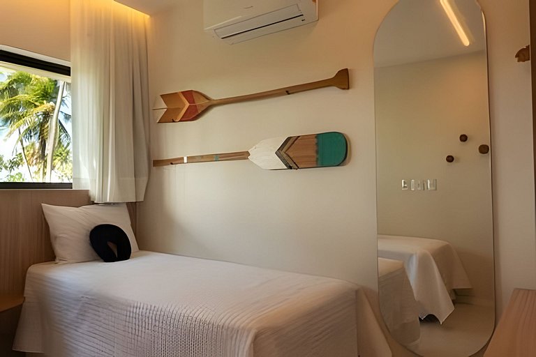 Ipioca Beach Resort | Apto vista mar climatizado