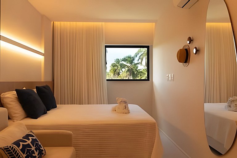 Ipioca Beach Resort | Apto vista mar climatizado