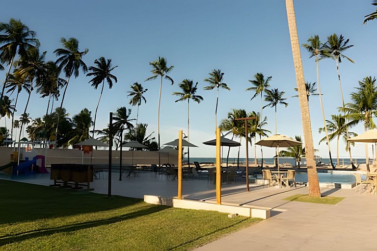 Ipioca Beach Resort | Apto vista mar climatizado