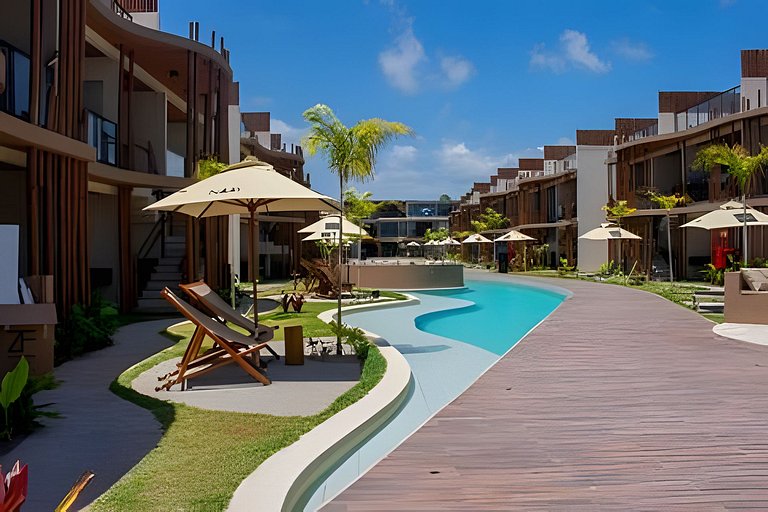 Condomínio pé-na-areia | Piscina, academia, bistrô