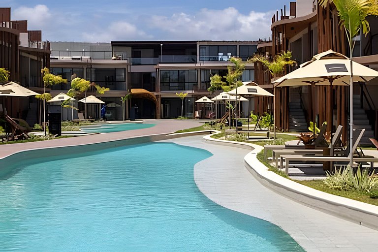 Condomínio pé-na-areia | Piscina, academia, bistrô