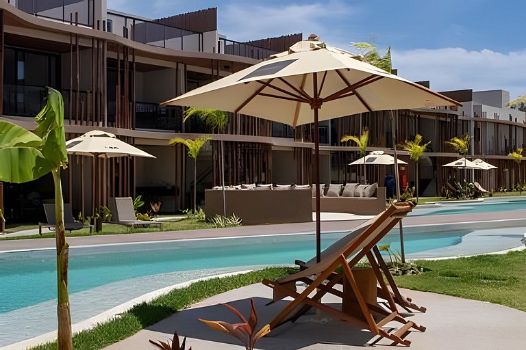 Condomínio pé-na-areia | Piscina, academia, bistrô